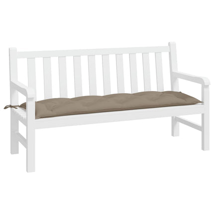 Bänkdyna för trädgården taupe 150x50x7 cm oxfordtyg