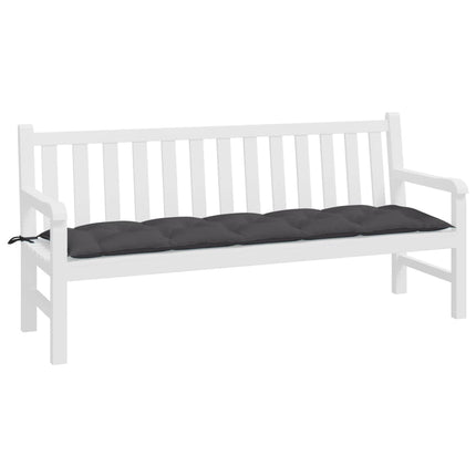 Bänkdyna för trädgården antracit 180x50x7 cm oxfordtyg