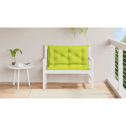Bänkdyna för trädgården ljusgrön 100x(50+50)x7 cm oxfordtyg