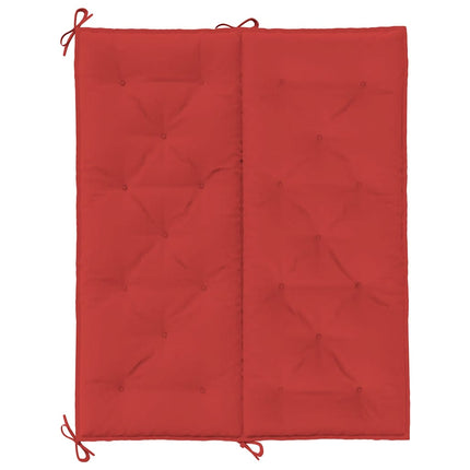 Bänkdyna för trädgården röd 120x(50+50)x7 cm oxfordtyg