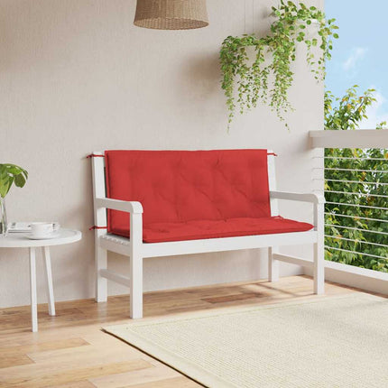 Bänkdyna för trädgården röd 120x(50+50)x7 cm oxfordtyg