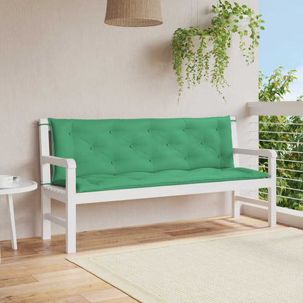 Bänkdyna för trädgården grön 150x(50+50)x7 cm oxfordtyg