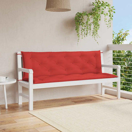 Bänkdyna för trädgården röd 150x(50+50)x7 cm oxfordtyg