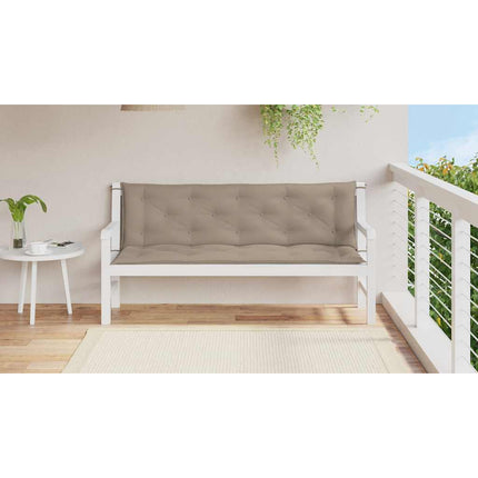 Bänkdyna för trädgården taupe 150x(50+50)x7 cm oxfordtyg