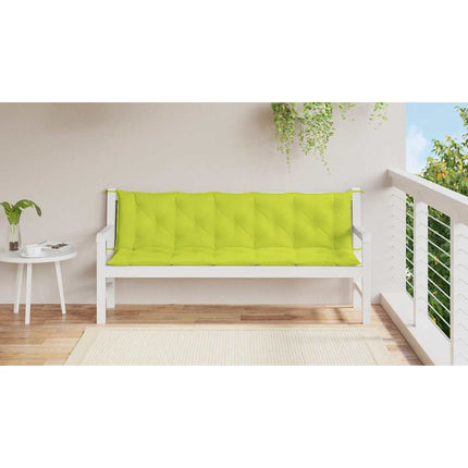 Bänkdyna för trädgården ljusgrön 180x(50+50)x7 cm oxfordtyg