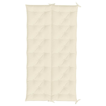 Bänkdyna för trädgården gräddvit 200x(50+50)x7 cm oxfordtyg