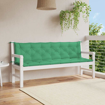 Bänkdyna för trädgården grön 200x(50+50)x7 cm oxfordtyg