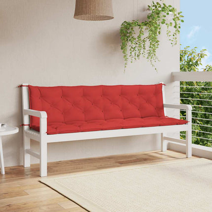 Bänkdyna för trädgården röd 200x(50+50)x7 cm oxfordtyg