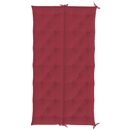 Bänkdyna för trädgården vinröd 200x(50+50)x7 cm oxfordtyg