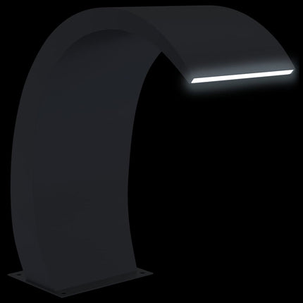 Poolfontän med LED 22x60x70 cm rostfritt stål 304