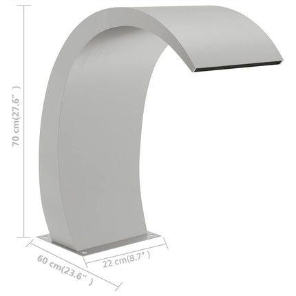 Poolfontän 22x60x70 cm rostfritt stål 304