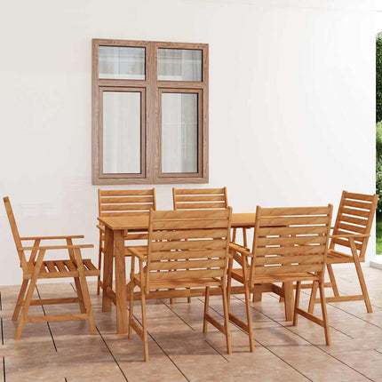 Matgrupp för trädgården 7 delar akaciaträ