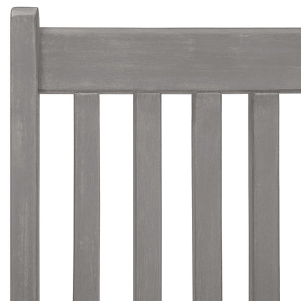 5-delad trädgårdsmatgrupp (150-200) x 100 cm massivt akaciaträ grå