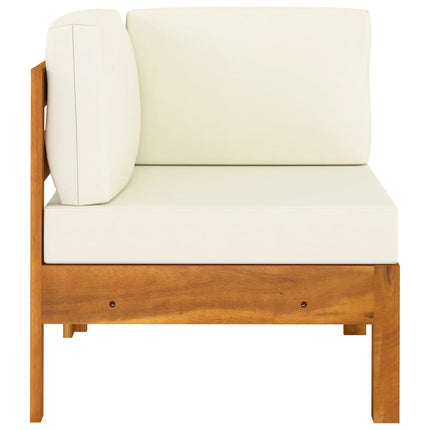 5-delad trädgårdsloungegrupp med kuddar 100x60 cm akaciaträ