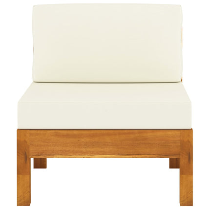 6-delad trädgårdsloungegrupp med kuddar 100x60 cm akaciaträ
