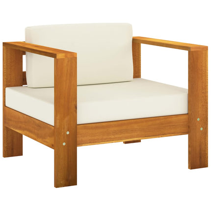 9-delad trädgårdsloungegrupp med kuddar 100x60 cm akaciaträ