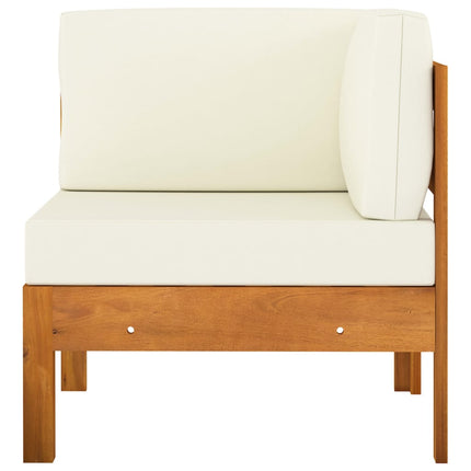 9-delad trädgårdsloungegrupp med kuddar 100x60 cm akaciaträ