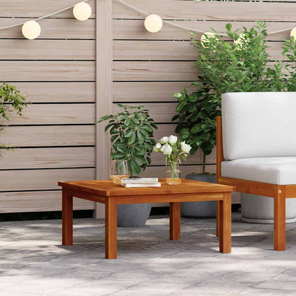 Soffbord för trädgården 63x63x30 cm massivt akaciaträ