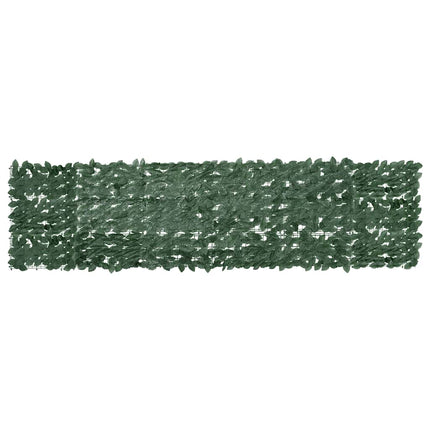 Balkongskärm mörkgröna blad 300x75 cm