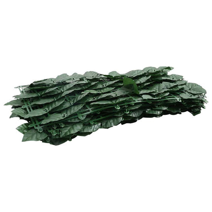 Balkongskärm mörkgröna blad 300x75 cm