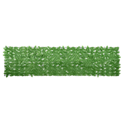 Balkongskärm gröna blad 300x75 cm