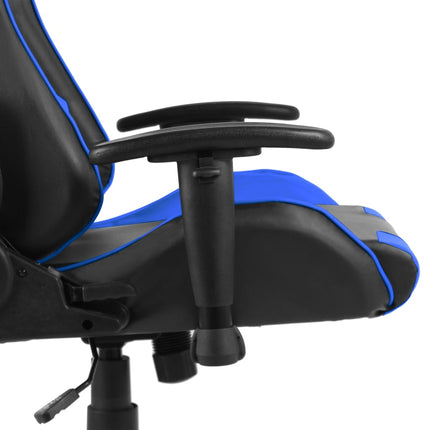 Snurrbar gamingstol blå PVC