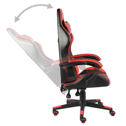 Gamingstol svart och röd konstläder