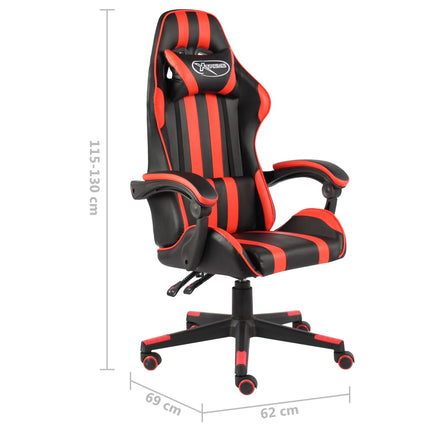 Gamingstol svart och röd konstläder