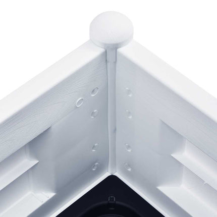 Upphöjd odlingslåda PP vit 100x43x35 cm