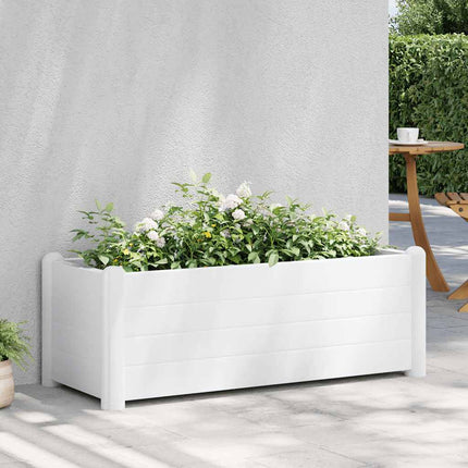 Upphöjd odlingslåda PP vit 100x43x35 cm
