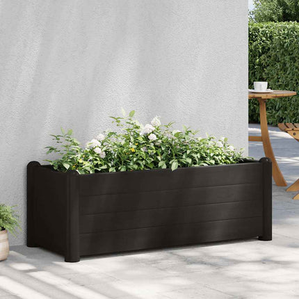 Upphöjd odlingslåda PP antracit 100x43x35 cm