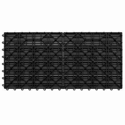 Terrassplattor 6 pcs Svart 60 x 30 cm WPC
