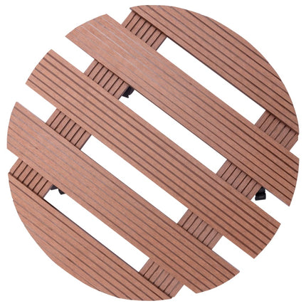 Blomvagnar 2 st brun Ø30x7,5 cm WPC