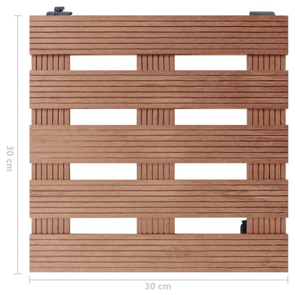 Blomvagnar 2 st brun 30x30x7,5 cm WPC