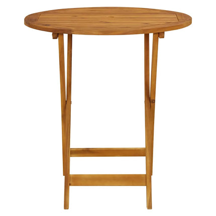 Hopfällbart trädgårdsbord 70 cm massivt akaciaträ