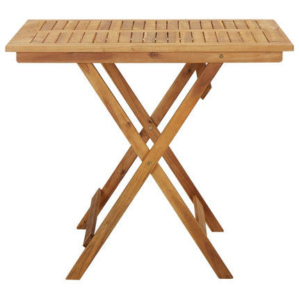 Hopfällbart trädgårdsbord 90x90x75 cm massivt akaciaträ
