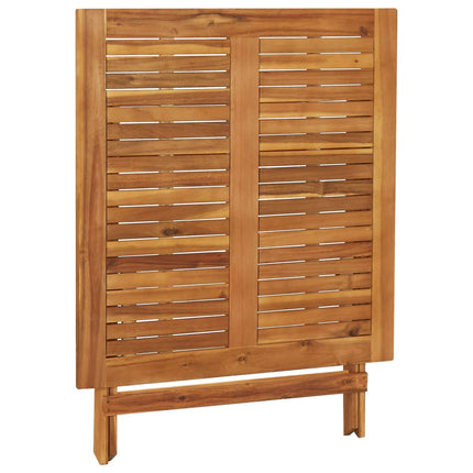 Hopfällbart trädgårdsbord 90x90x75 cm massivt akaciaträ