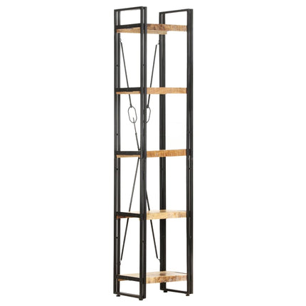 Bokhylla med 5 hyllor 40x30x180 cm massivt mangoträ