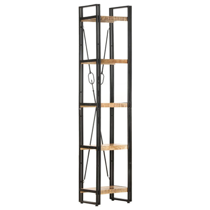 Bokhylla med 5 hyllor 40x30x180 cm massivt mangoträ