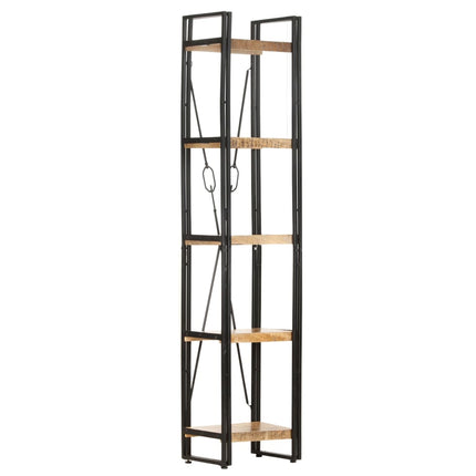 Bokhylla med 5 hyllor 40x30x180 cm massivt mangoträ