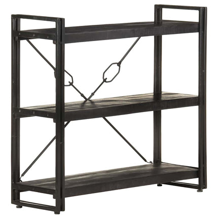 Bokhylla med 3 hyllplan 90x30x80 cm massivt mangoträ