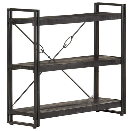 Bokhylla med 3 hyllplan 90x30x80 cm massivt mangoträ