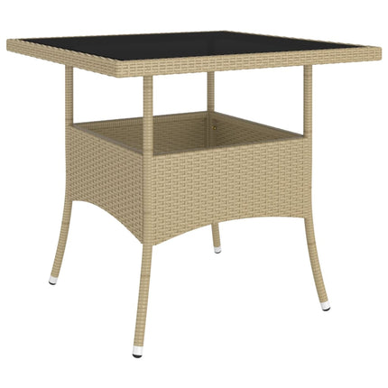 Matgrupp för trädgården 5 delar konstrotting beige