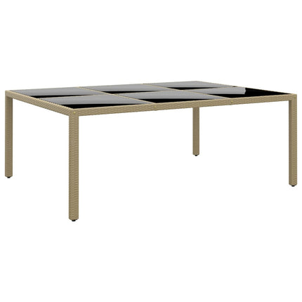 Matgrupp för trädgården 11 delar konstrotting beige