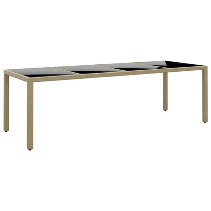 Matgrupp för trädgården 11 delar konstrotting beige