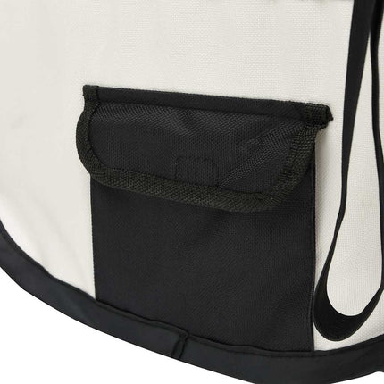 Hopfällbar hundhage med väska svart 90x90x58 cm