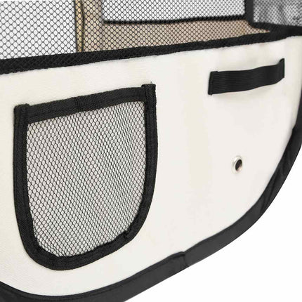 Hopfällbar hundhage med väska blå 125x125x61 cm