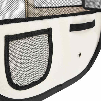 Hopfällbar hundhage med väska blå 145x145x61 cm
