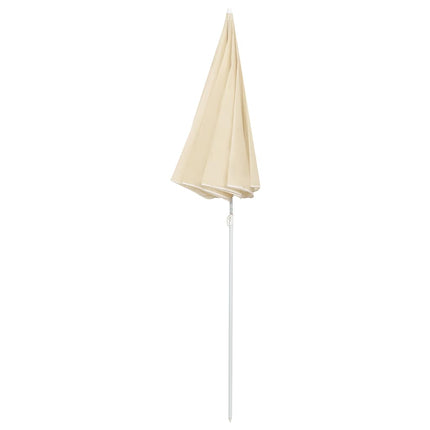 Trädgårdsparasoll med stålstång sand 180 cm