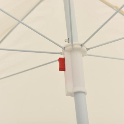 Trädgårdsparasoll med stålstång sand 180 cm